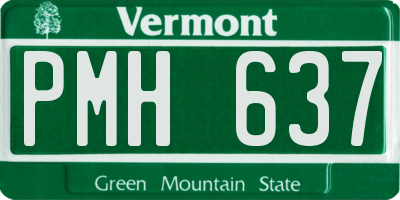 VT license plate PMH637