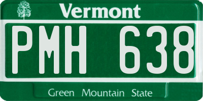 VT license plate PMH638