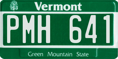 VT license plate PMH641