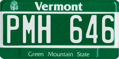VT license plate PMH646
