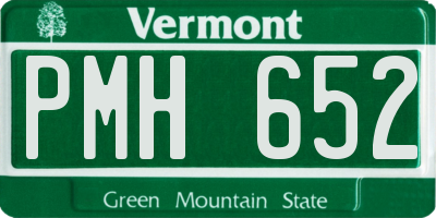 VT license plate PMH652