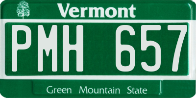 VT license plate PMH657