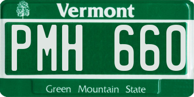 VT license plate PMH660