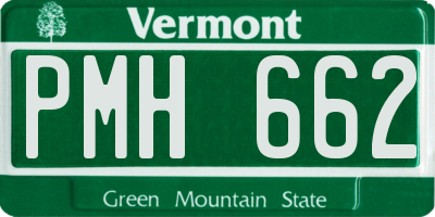 VT license plate PMH662