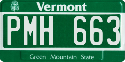 VT license plate PMH663