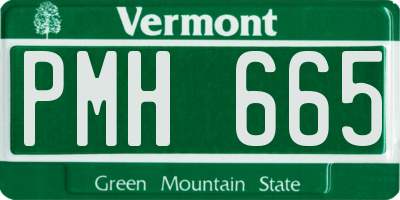VT license plate PMH665