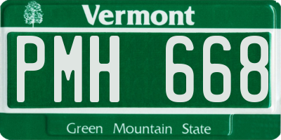VT license plate PMH668