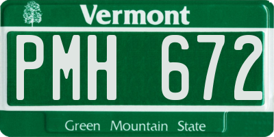VT license plate PMH672
