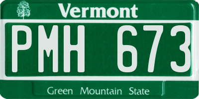 VT license plate PMH673