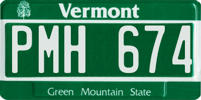 VT license plate PMH674
