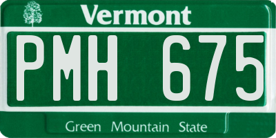 VT license plate PMH675