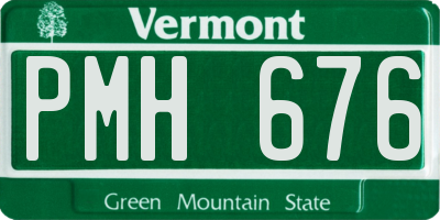 VT license plate PMH676