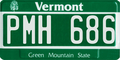 VT license plate PMH686