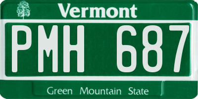 VT license plate PMH687