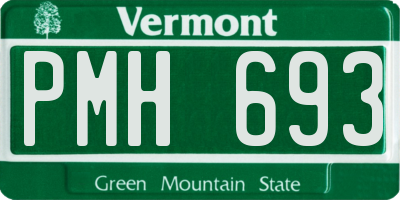 VT license plate PMH693