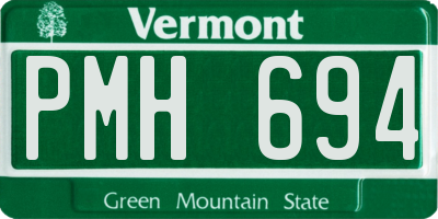 VT license plate PMH694