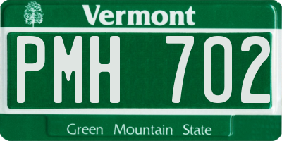 VT license plate PMH702