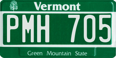VT license plate PMH705