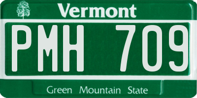 VT license plate PMH709