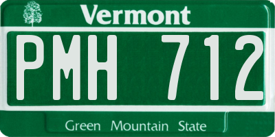 VT license plate PMH712