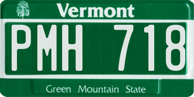 VT license plate PMH718