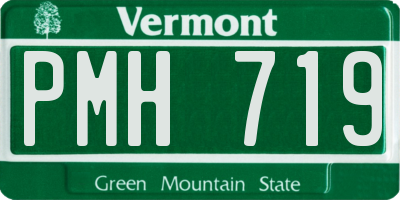 VT license plate PMH719