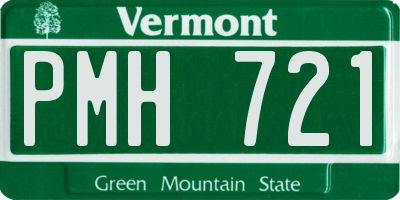 VT license plate PMH721