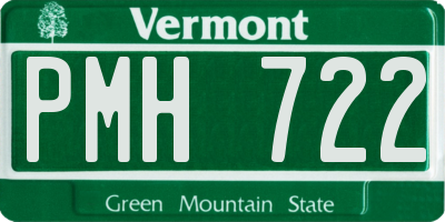 VT license plate PMH722