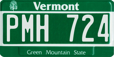 VT license plate PMH724