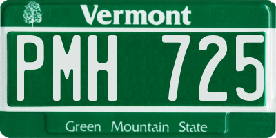 VT license plate PMH725