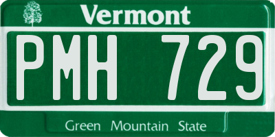 VT license plate PMH729