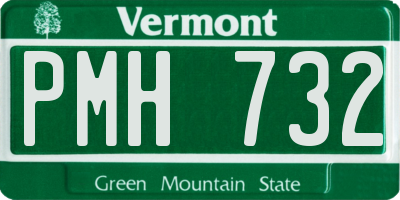 VT license plate PMH732