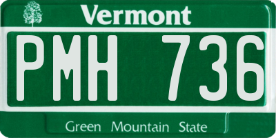 VT license plate PMH736