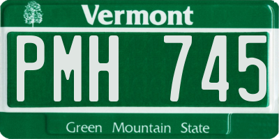 VT license plate PMH745