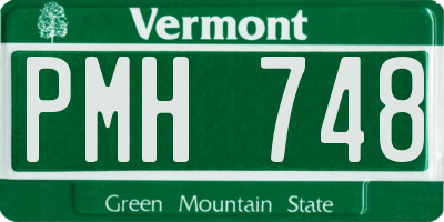 VT license plate PMH748