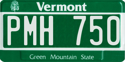 VT license plate PMH750
