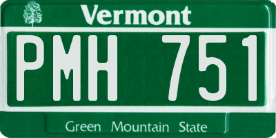 VT license plate PMH751