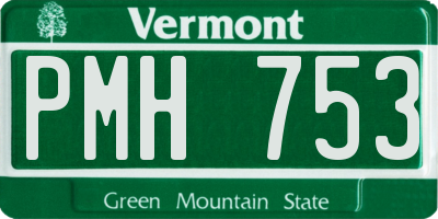 VT license plate PMH753