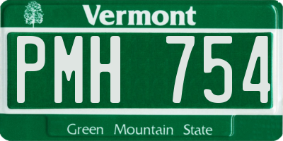 VT license plate PMH754