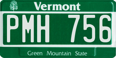 VT license plate PMH756