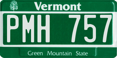 VT license plate PMH757