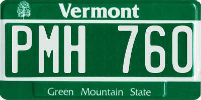 VT license plate PMH760