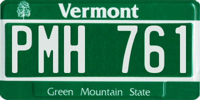 VT license plate PMH761