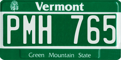 VT license plate PMH765