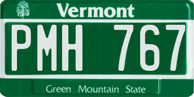 VT license plate PMH767