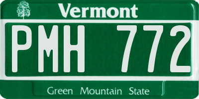 VT license plate PMH772