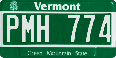 VT license plate PMH774