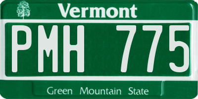 VT license plate PMH775