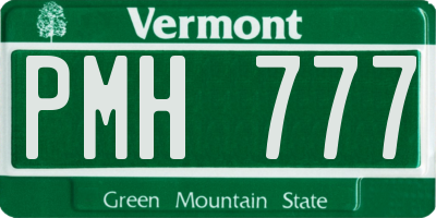 VT license plate PMH777