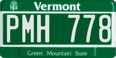 VT license plate PMH778